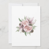 ウィンターラブイズイン開花ブライダルシャワーポインセチア 招待状 (裏面)