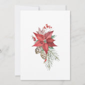 ウィンターラブイズイン開花ブライダルシャワーポインセチア 招待状 (裏面)