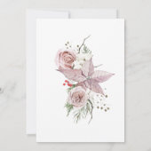 ウィンターラブイズイン開花ブライダルシャワーポインセチア 招待状 (裏面)