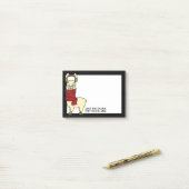 ウィンターラマ |インイヤーマフとスリッパ ポストイット (デスク上)