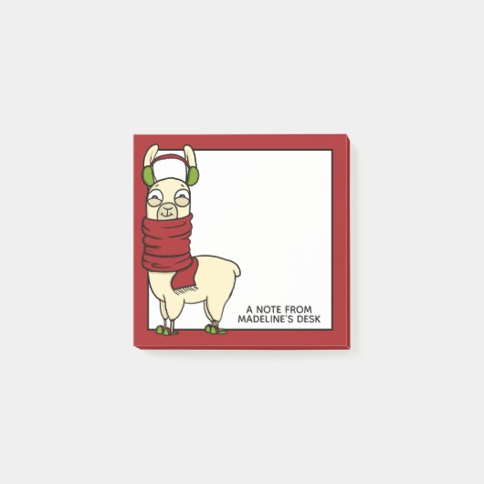 ウィンターラマ |インイヤーマフとスリッパ ポストイット (正面)