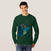 ウィンターランタンの道のイラストTシャツ Tシャツ (正面フル)