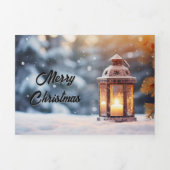 ウィンターランタンメリークリスマスカード 三つ折りクリスマスカード (カバー)