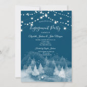ウィンターランドスケープスノー婚約 招待状 (正面)