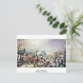 ウィンターランドスケープバイアバーキャンプヘンドリック ポストカード (スタンド正面)