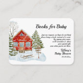 ウィンターランドスケープレッドハウスブックスベビー エンクロージャーカード (正面)