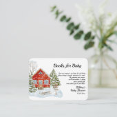 ウィンターランドスケープレッドハウスブックスベビー エンクロージャーカード (スタンド正面)