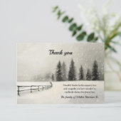 ウィンターランドスケープ悔やみや弔慰サンキューカード 招待状 (スタンド正面)