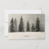 ウィンターランドスケープ悔やみや弔慰サンキューカード 招待状 (裏面)