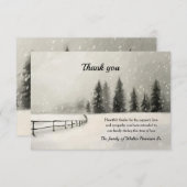 ウィンターランドスケープ悔やみや弔慰サンキューカード 招待状 (正面/裏面)