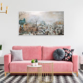 ウィンターランドスケープbyヘンドリック・アバーキャンプ キャンバスプリント (インサイチュ (リビング))