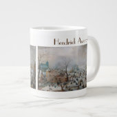 ウィンターランドスケープbyヘンドリック・アバーキャンプ ジャンボコーヒーマグカップ (正面右)