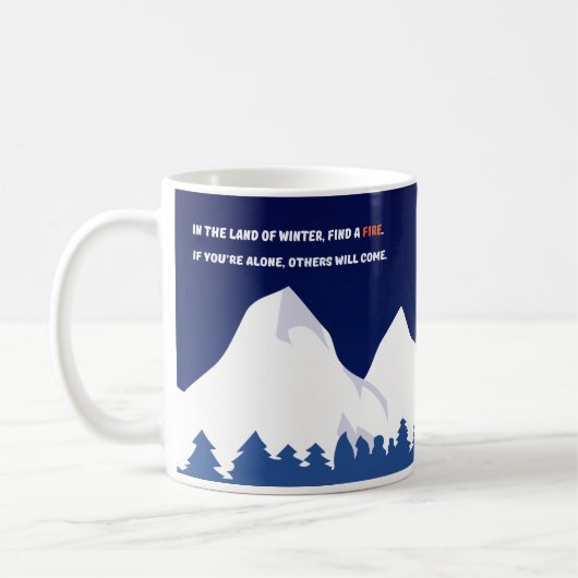 ウィンターランド – ヘザーズマネキン引用文 コーヒーマグカップ (左)