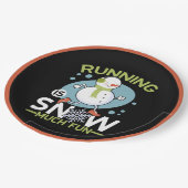 ウィンターランナーランニング- Snow Muchおもしろい ペーパープレート (アングル)