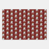 ウィンターランナーランニング- Snow Muchおもしろい ラッピングペーパーシート (正面2)