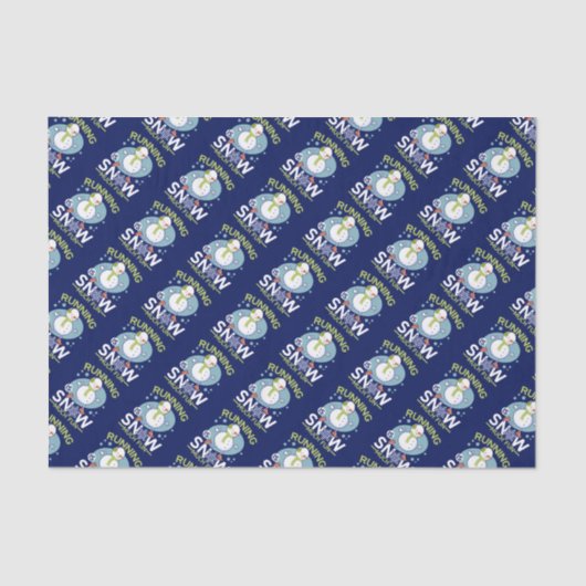 ウィンターランナーランニング- Snow Muchおもしろい 薄葉紙 (正面)