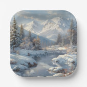 ウィンターリバーパインツリーフォレストマウンテンズ ペーパープレート (正面)