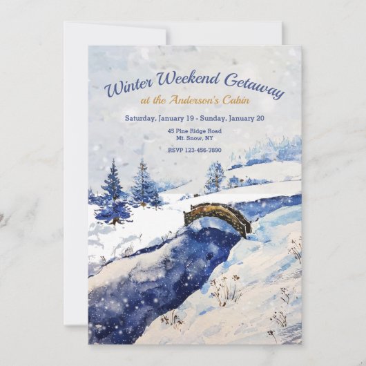 ウィンターリバー橋の招待状 招待状 (正面)