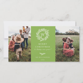 ウィンターリースモノグラムホリデイ2フォトカードグリーン シーズンカード