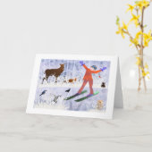 ウィンターリーマリーのクリエイティブデザインカード カード (黄色い花)