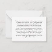 ウィンターリーヴィルコロラドインブルーグレーホワイト ノートカード (裏面)