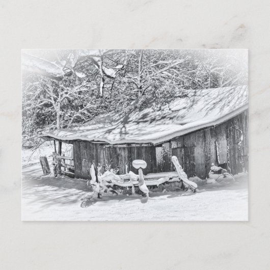 ウィンタールーラルシーンヴィンテージバーン&レーキ |テネシー ポストカード (正面)