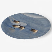 ウィンターレイクゲーゼとガチョウの氷の昼寝 ペーパープレート (アングル)