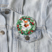 ウィンターレッドキツネグリーンとベリーベビーシャワー 缶バッジ (インサイチュ)