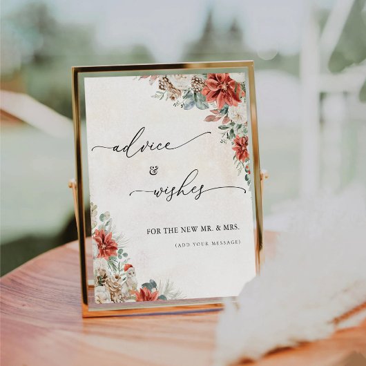 ウィンターレッドグリーンリーピネコンアドバイス&ウィッシュ 台座サイン