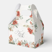 ウィンターレッドグリーンリーピネコン結婚式の引き出物ボックス フェイバーボックス (裏面サイド)