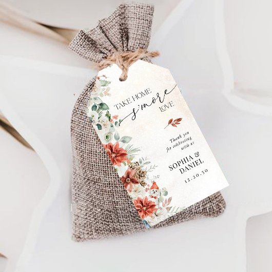 ウィンターレッドグリーンリーピネコ結婚ンのギフトラベル ギフトタグ