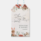 ウィンターレッドグリーンリーピネコ結婚ンのギフトラベル ギフトタグ (正面)