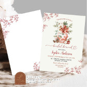 ウィンターレッドジンジャージャージノイスリーブライダルブランチ 招待状