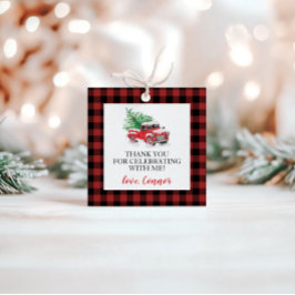 ウィンターレッドトラックバッファロープレイド誕生日 フェイバータグ