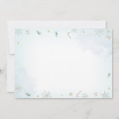 ウィンターレッドトラック雪おもしろいボーイファースト誕生日 招待状 (裏面)