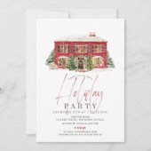 ウィンターレッドハウスクリスマスホリデーパーティー 招待状 (正面)