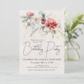 ウィンターレッドフラワーズ18誕生日サプライズパーティー 招待状 (スタンド正面)