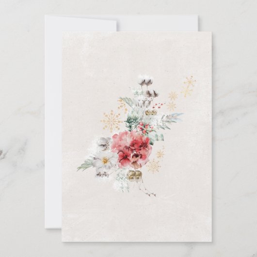 ウィンターレッドフラワーズ70誕生日サプライズパーティー 招待状 (裏面)