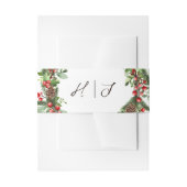 ウィンターレッドベリークリスマス招待状用帯 招待状ベリーバンド (正面例)