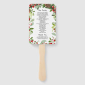 ウィンターレッドベリークリスマス結婚式 プログラムハンド ハンドファン (裏面)