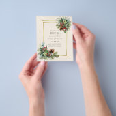 ウィンターレッドベリーパインコーン結婚ズ チラシ (手)