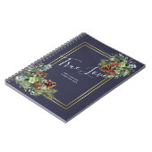 ウィンターレッドベリーパインコーン結婚ズ ノートブック (左側)