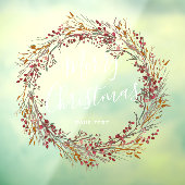 ウィンターレッドベリーリースメリークリスマス ウィンドウサイン (シート3)