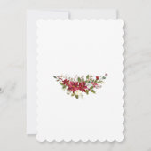 ウィンターレッドポインセチア金ゴールドクロス確認 招待状 (裏面)