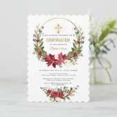 ウィンターレッドポインセチア金ゴールドクロス確認 招待状 (スタンド正面)