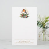 ウィンターレッドロビンクリスマス 便箋 (スタンド正面)