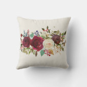 ウィンターレッドローゼス80誕生日 クッション (裏面)