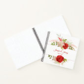 ウィンターレッドローゼズ&グリーン結婚リーズゲストブック | ノートブック (内部)