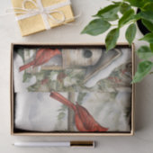 ウィンターレッド深紅色ズバードハウスアイビーアンドベリー 薄葉紙 (ギフト)