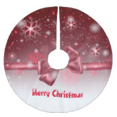 ウィンターレッド ブラッシュドポリエステルツリースカート (正面)